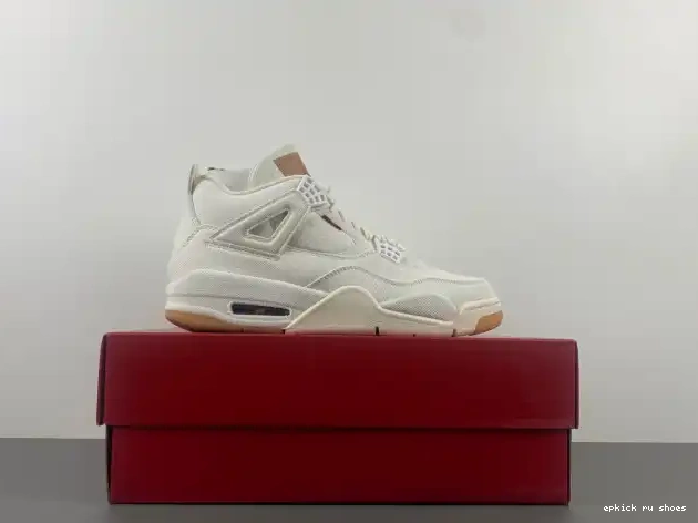 Cheap 4 Air x 'White' Jordan Levi's AO2571-100 0519